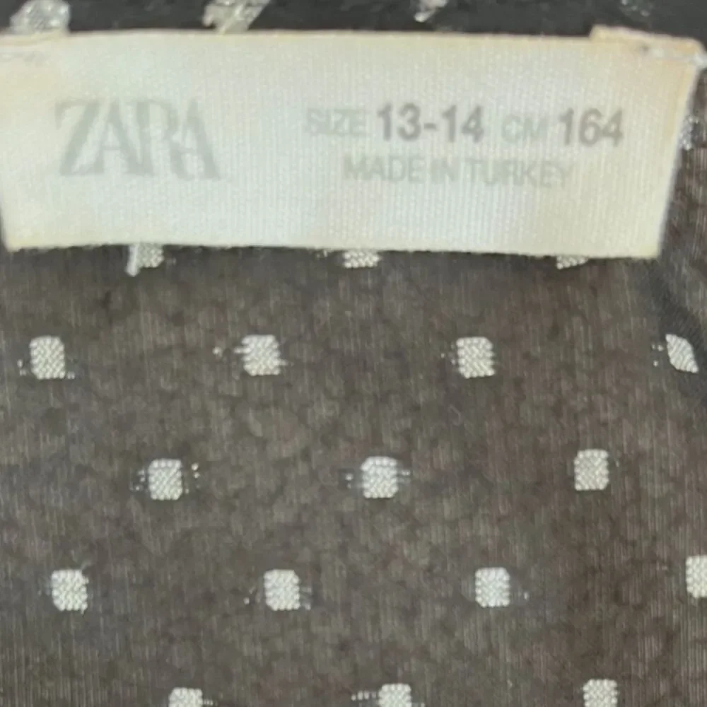 ZARA Black And Silver Sparkle Metallic Dot Mini Dress Girls Size 13-14 Years